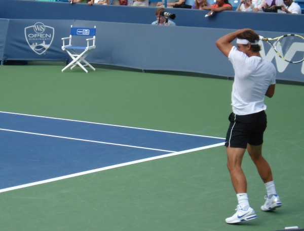 Rafa Sigh Friday 5670 Rafael Nadal thighs tanned tan swing practice pictures photos images