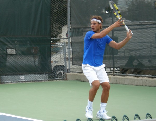 Rafa Sigh Sunday 4490 Rafael Nadal forehand intense expression white shorts pictures photos images Cincinnati
